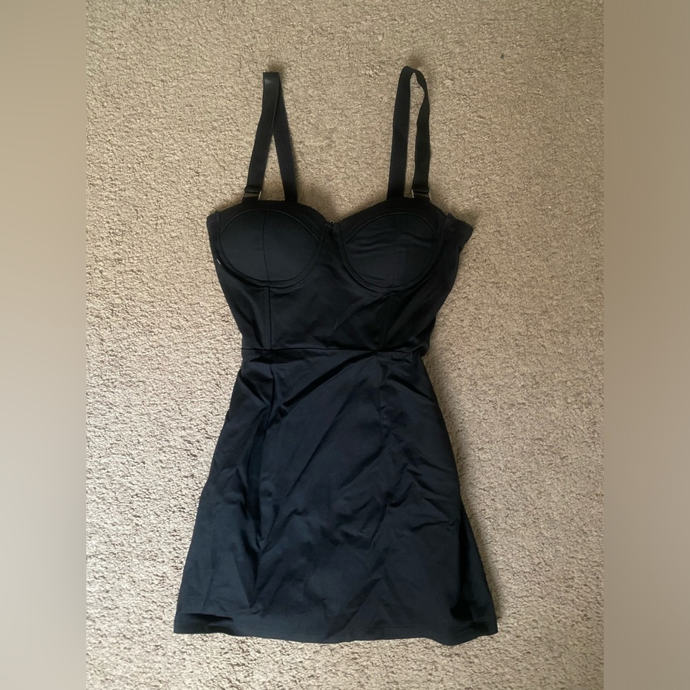 Superdown Bustier Black Mini Dress